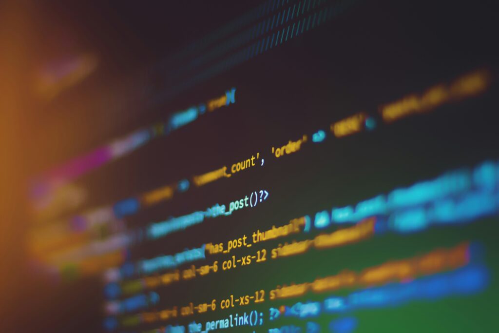 Shallow focus photo of computer code